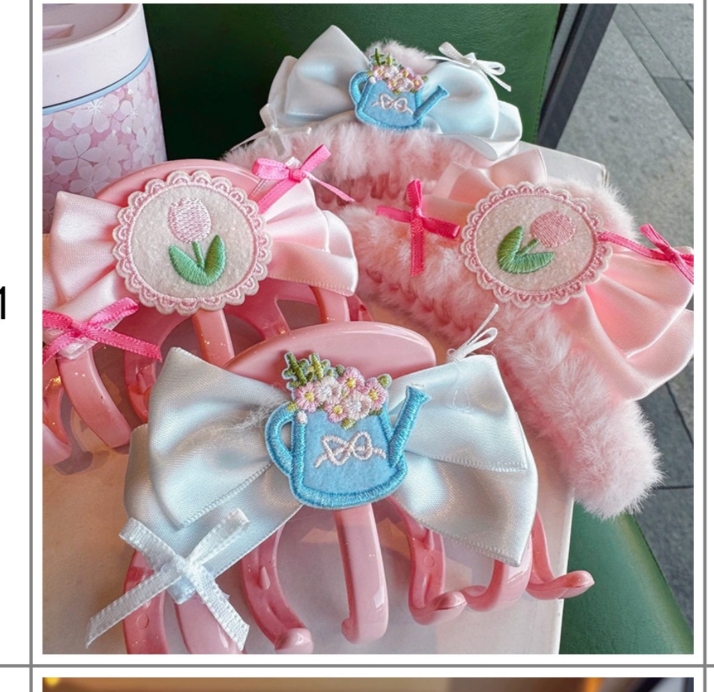 Kẹp Càng Cua Nơ Lụa