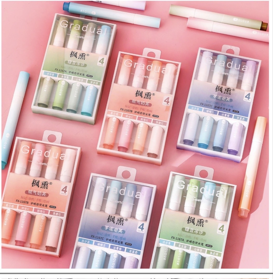 Set Bút Highlight Gradual (Set 4 Cây)