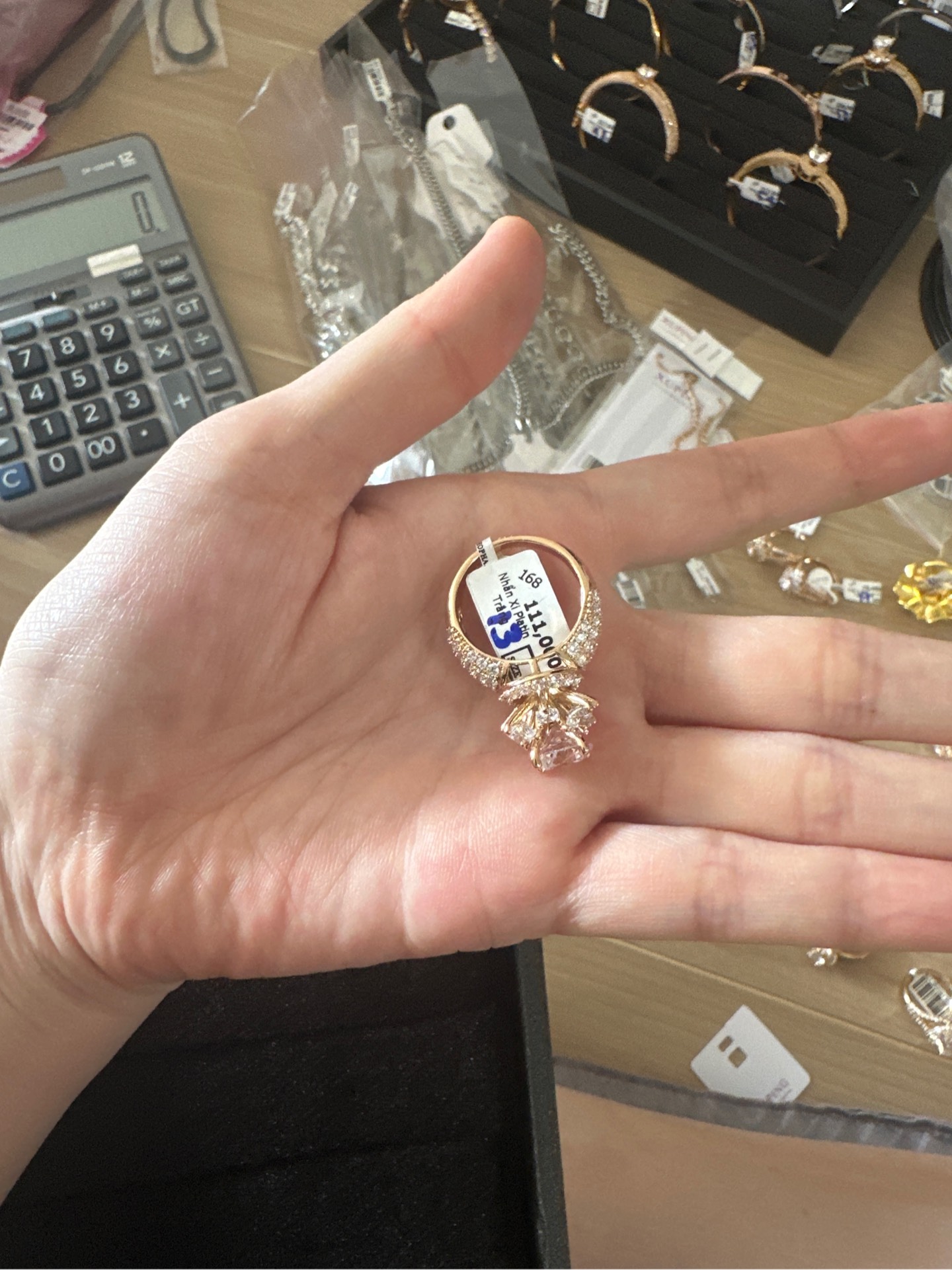 Nhẫn Xi Platin Vàng