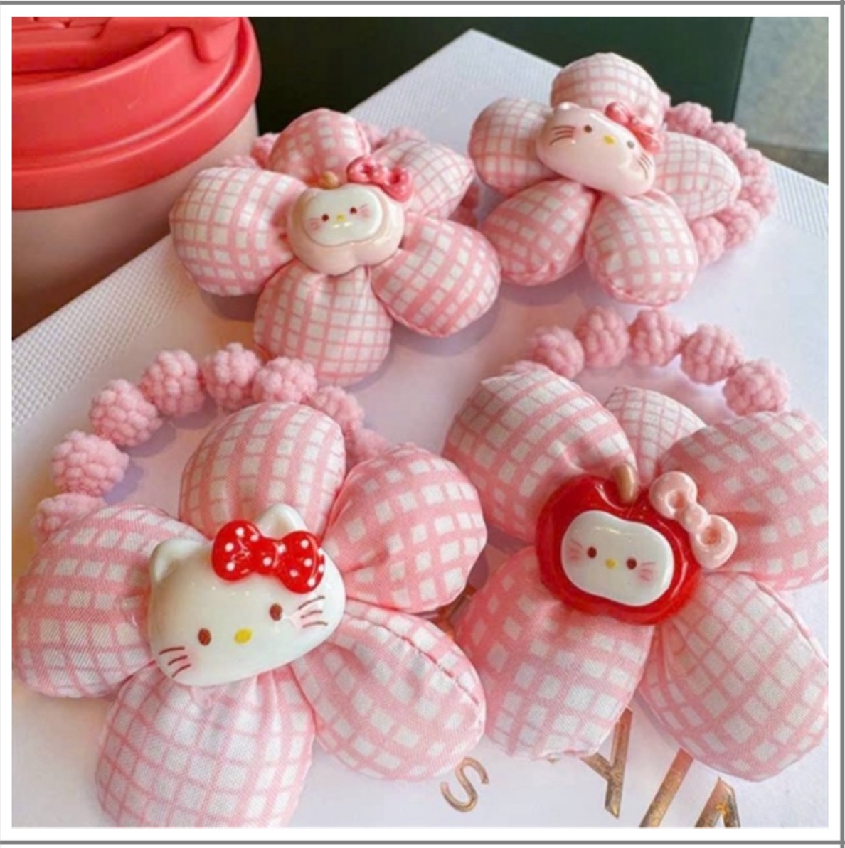 Cột Tóc Bông Hoa Hello Kitty