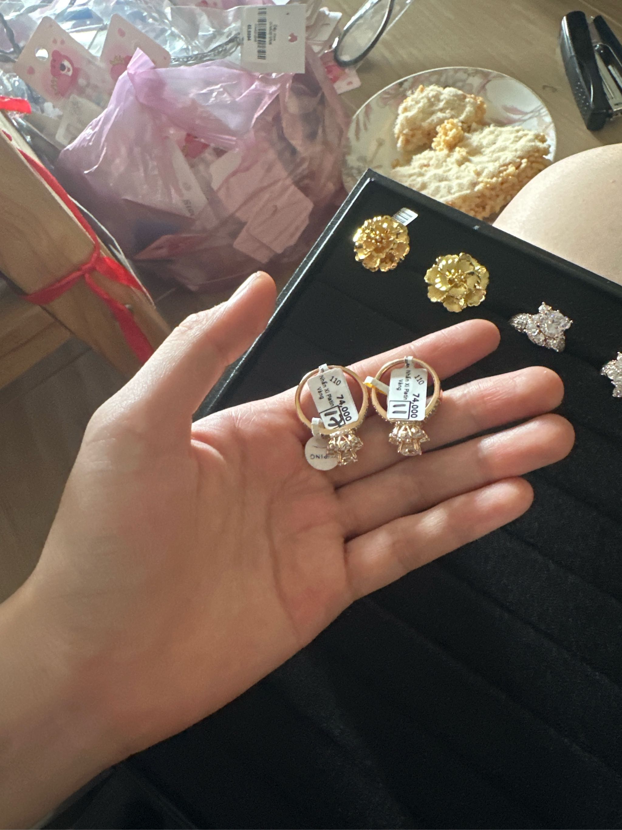 Nhẫn Xi Platin Vàng