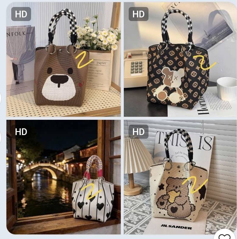 Túi Tote Dệt Kim Loại 1