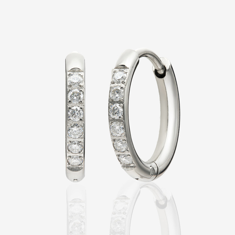 Bông tai Moissanite giả kim cương thiết kế basic nữ tính và sang trọng