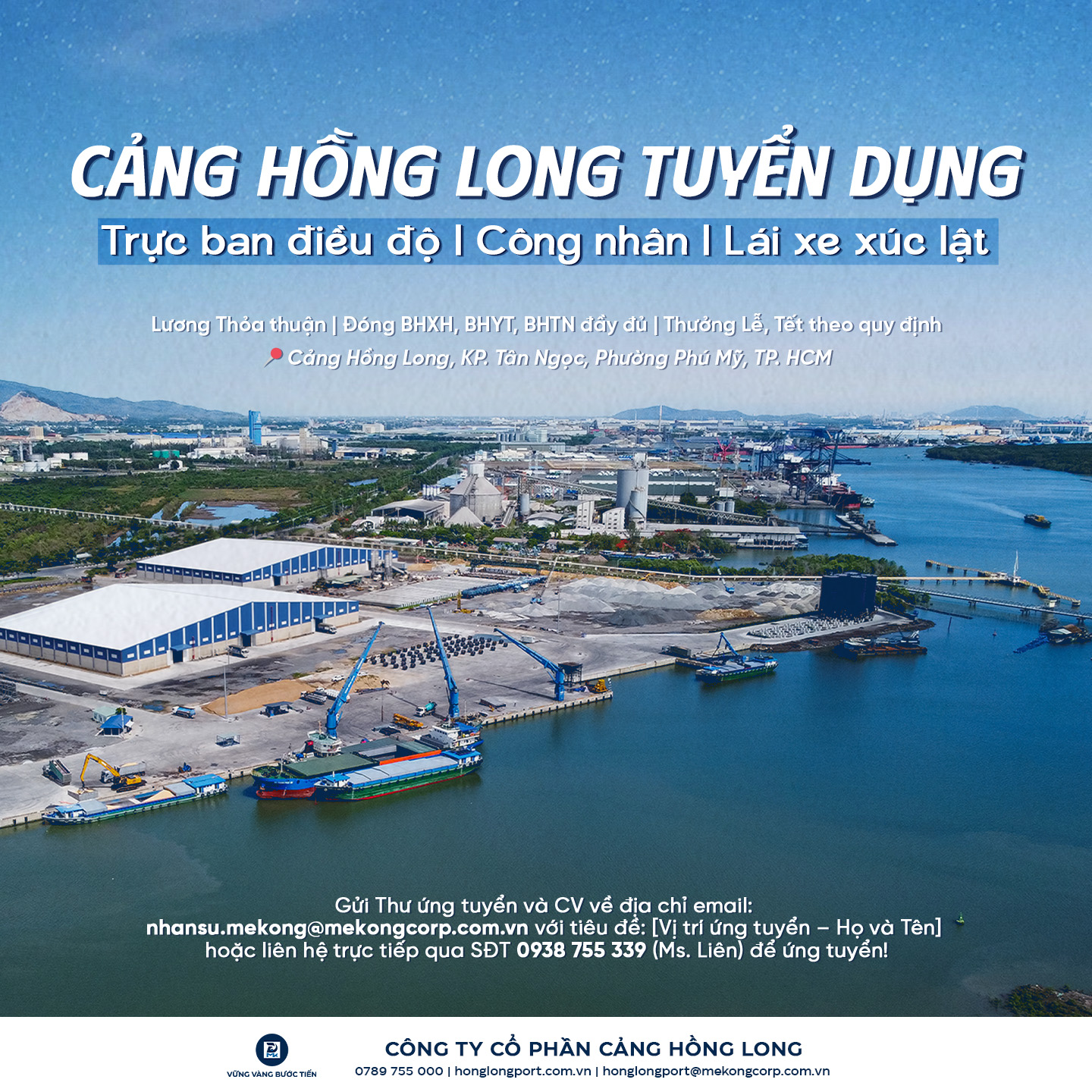 [T7/2026] CẢNG HỒNG LONG TUYỂN DỤNG TRỰC BAN ĐIỀU ĐỘ, CÔNG NHÂN VÀ TÀI XẾ LÁI XE XÚC LẬT