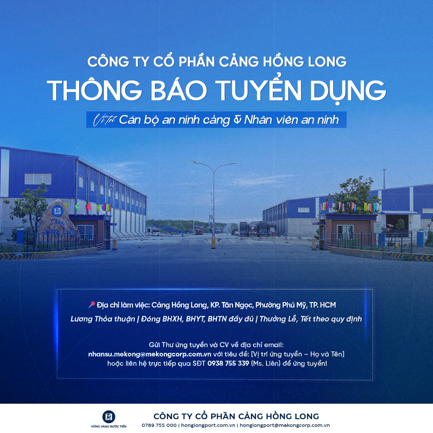 [T8/26] CẢNG HỒNG LONG TUYỂN GẤP NHIỀU VỊ TRÍ AN NINH