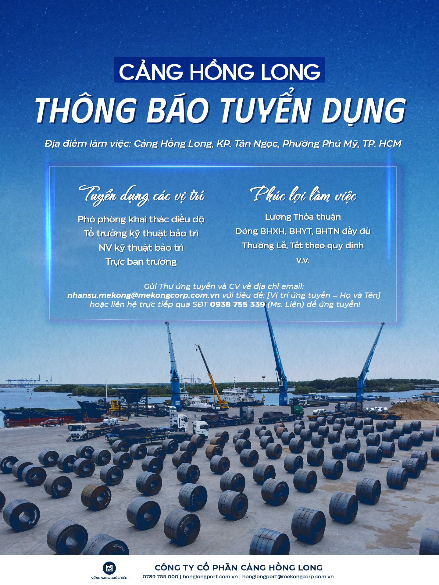 [T6/2026] CẢNG HỒNG LONG THÔNG BÁO TUYỂN DỤNG