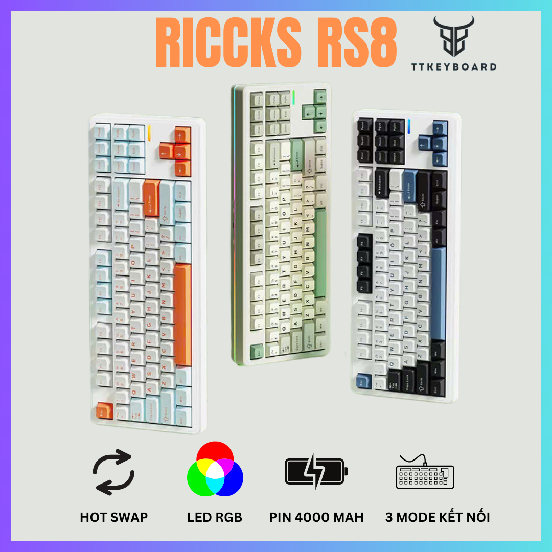 Hướng Dẫn Sử Dụng Bàn Phím Cơ Riccks RS8