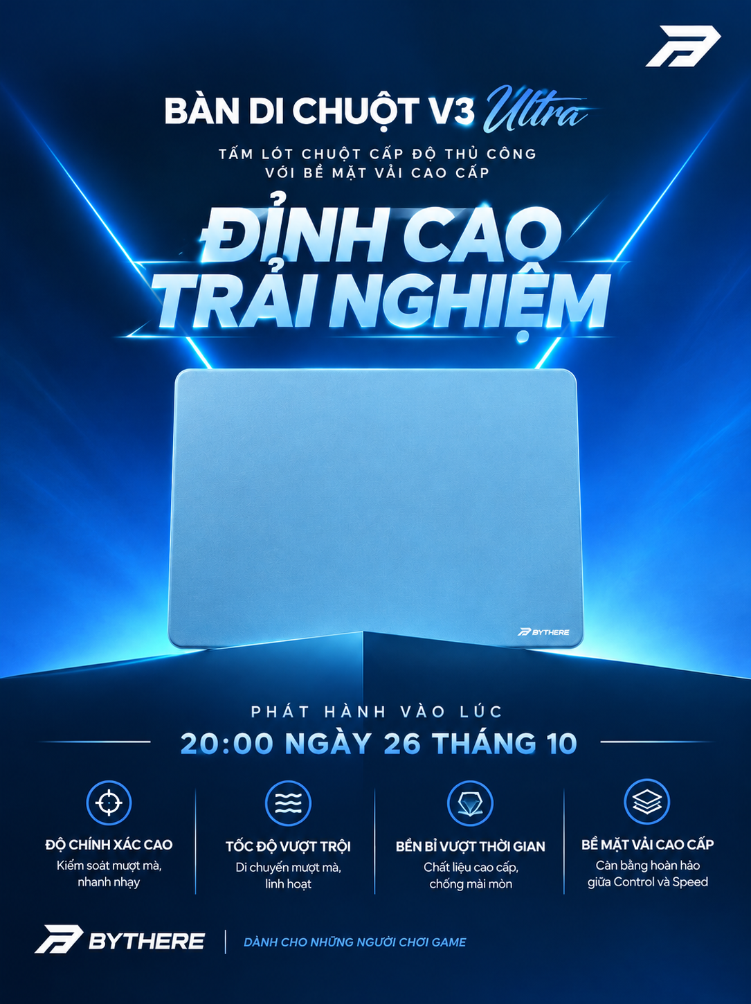 [GROUP BUY] PAD CHUỘT VẢI BYTHERE YUJING V3 ULTRA