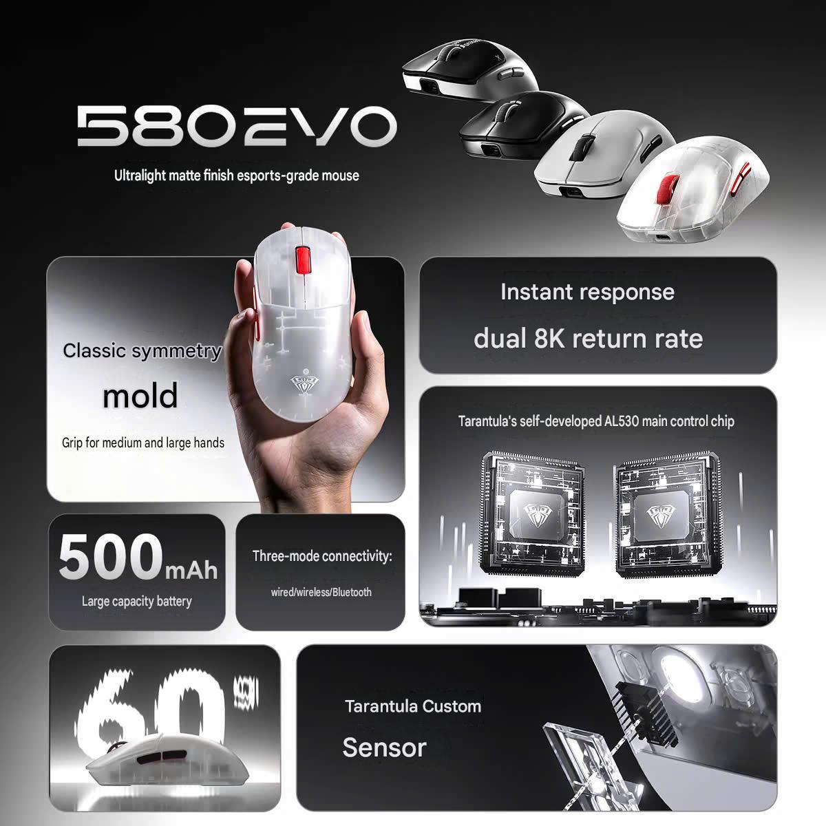 [Group Buy] Chuột Gaming Aula SC580 Evo Trong Suốt