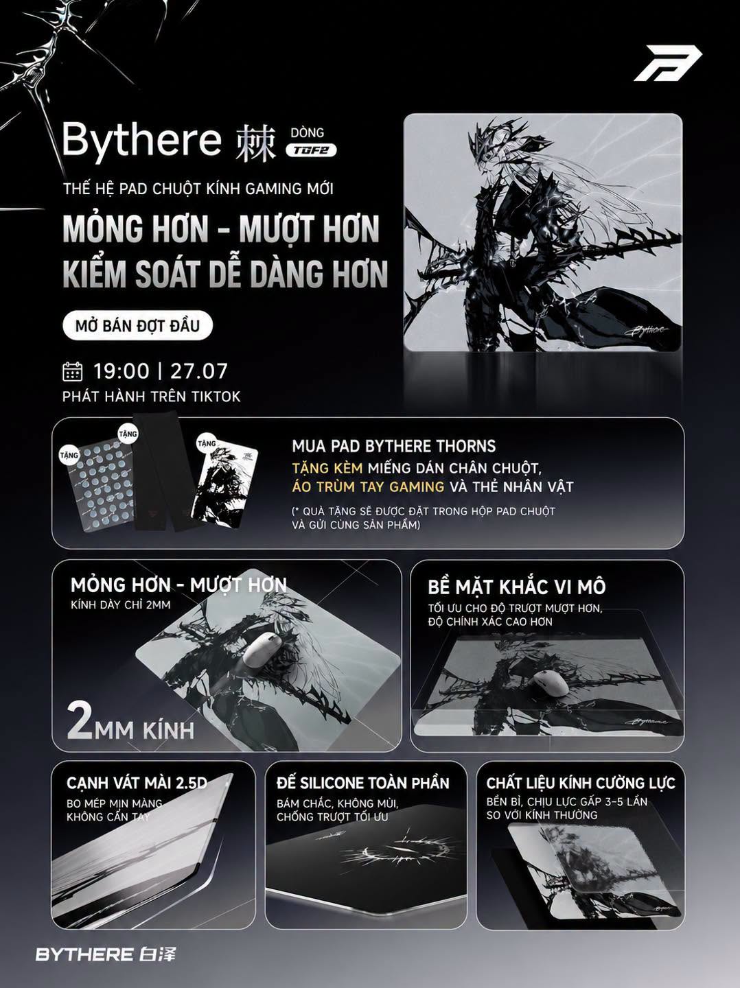 [Group Buy] Pad Kính Bythere TGF2 Thorns