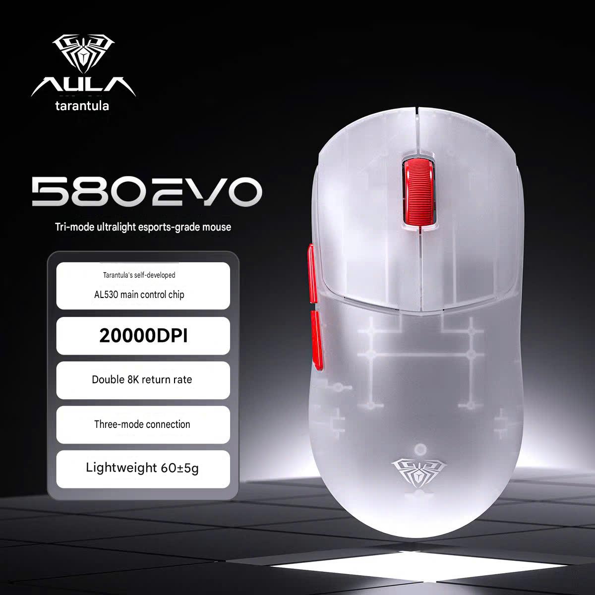 [Group Buy] Chuột Gaming Aula SC580 Evo Trong Suốt