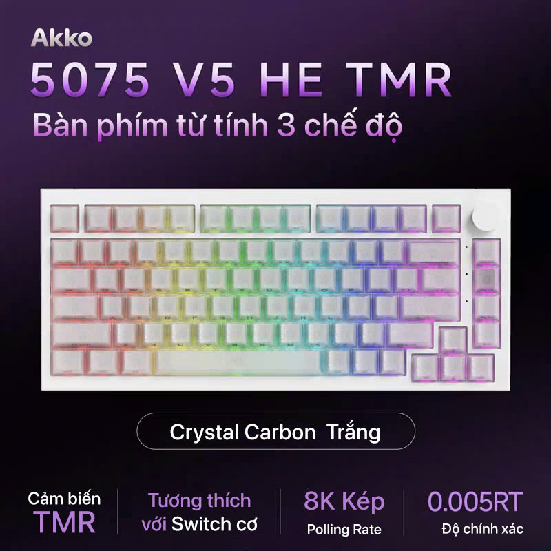 [Group Buy] Bàn Phím Cơ Gaming Akko 5075 V5 HE TMR