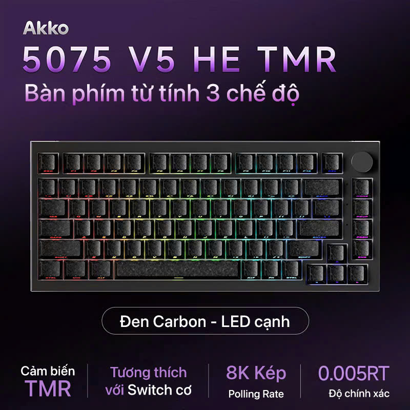 [Group Buy] Bàn Phím Cơ Gaming Akko 5075 V5 HE TMR