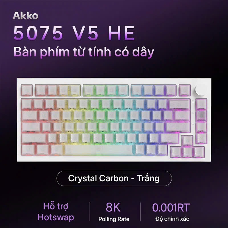 [Group Buy] Bàn Phím Cơ Gaming Akko 5075 V5 HE TMR
