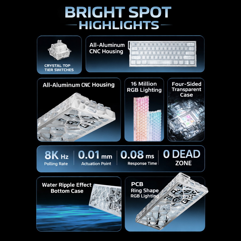 [Group Buy] Bàn Phím Gaming HE MAD Light 60 Quattro