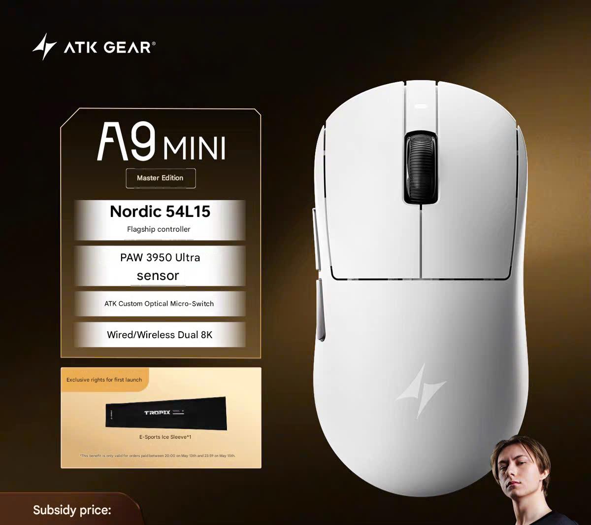 [Đã Đóng GB] Chuột Gaming ATK A9 Mini Paw 3955 Master