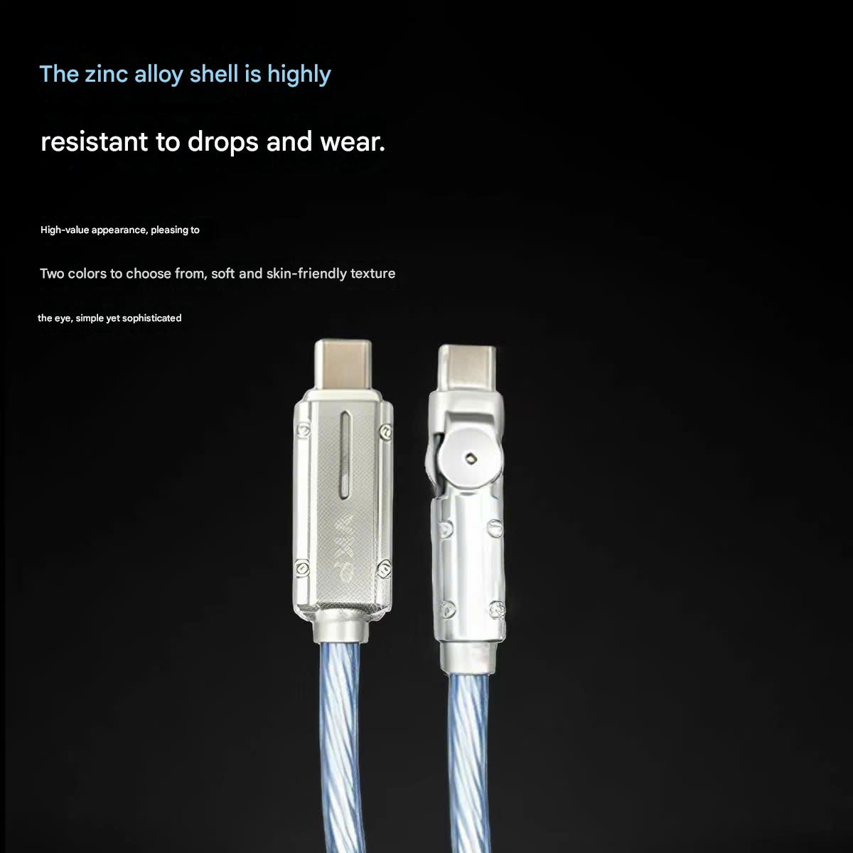 [Group Buy] Dây Cáp Xoay 180 Độ 25cm C to C Hiệu Ứng Follow Light