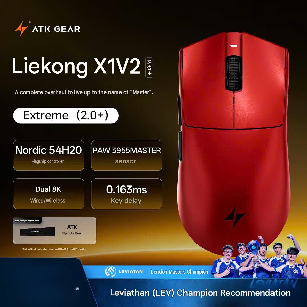 [GROUP BUY] CHUỘT GAMING ATK X1 V2 PLUS PAW 3395 MASTER