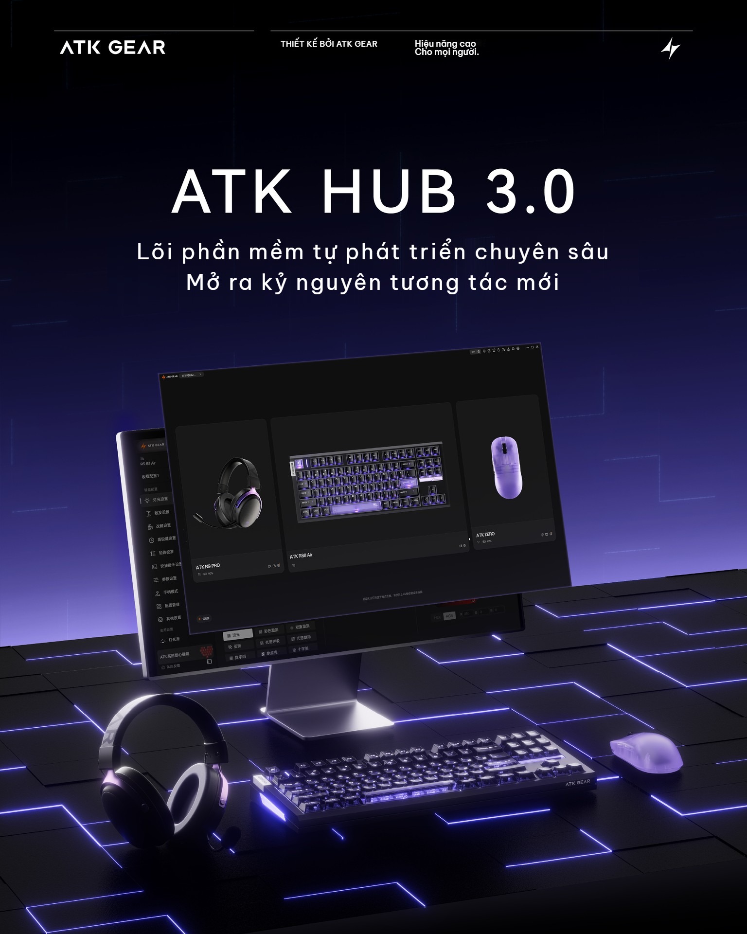 [GROUP BUY] BÀN PHÍM GAMING KHÔNG DÂY ATK RS8 NEO 8K POLLING RATE