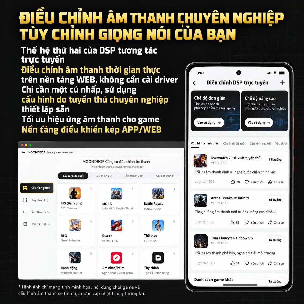 [GROUP BUY] TAI NGHE GAMING HEADSET MOONDROP GM 01 PRO