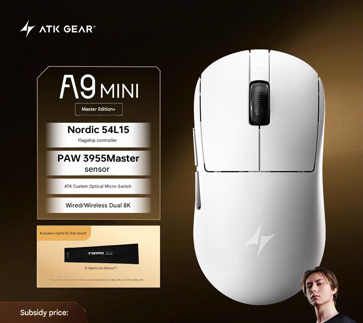 [Đã Đóng GB] Chuột Gaming ATK A9 Mini Paw 3955 Master
