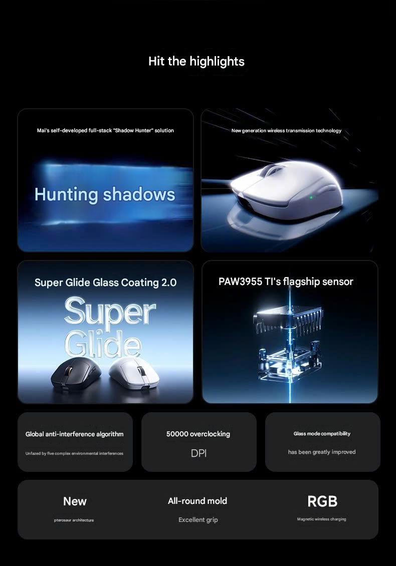 [Group Buy] Chuột Gaming Mchose A7 V3 Ultra+ Paw3955 Ti
