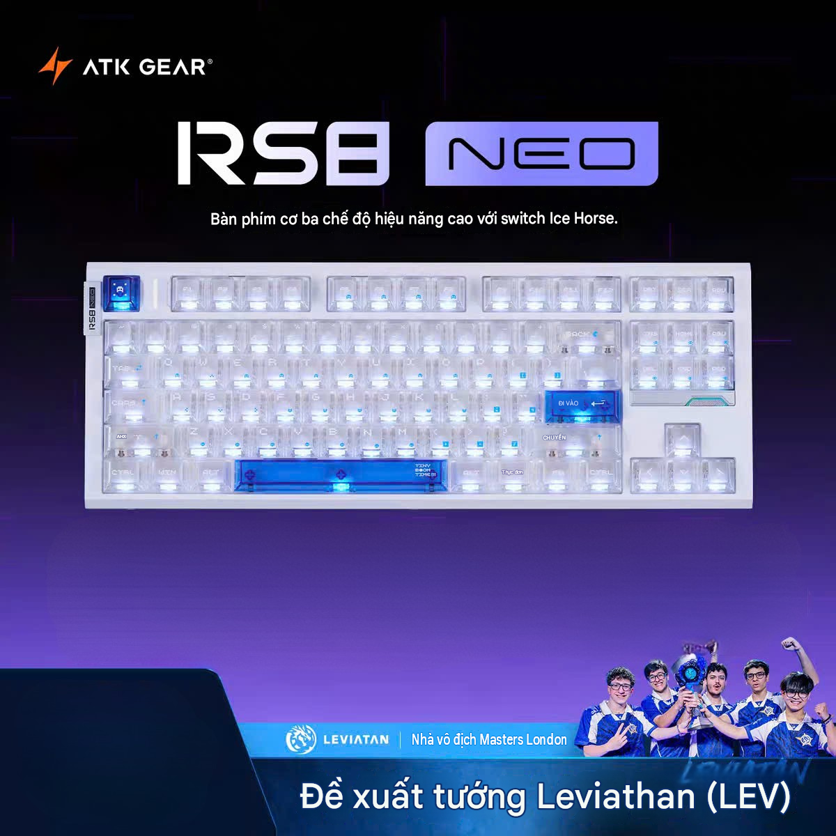 [GROUP BUY] BÀN PHÍM GAMING KHÔNG DÂY ATK RS8 NEO 8K POLLING RATE