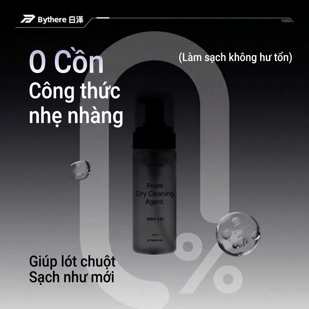 [Group Buy] Chai Xịt Giặt Khô Dạng Foam Bythere Dùng cho Pad Chuột 300ml