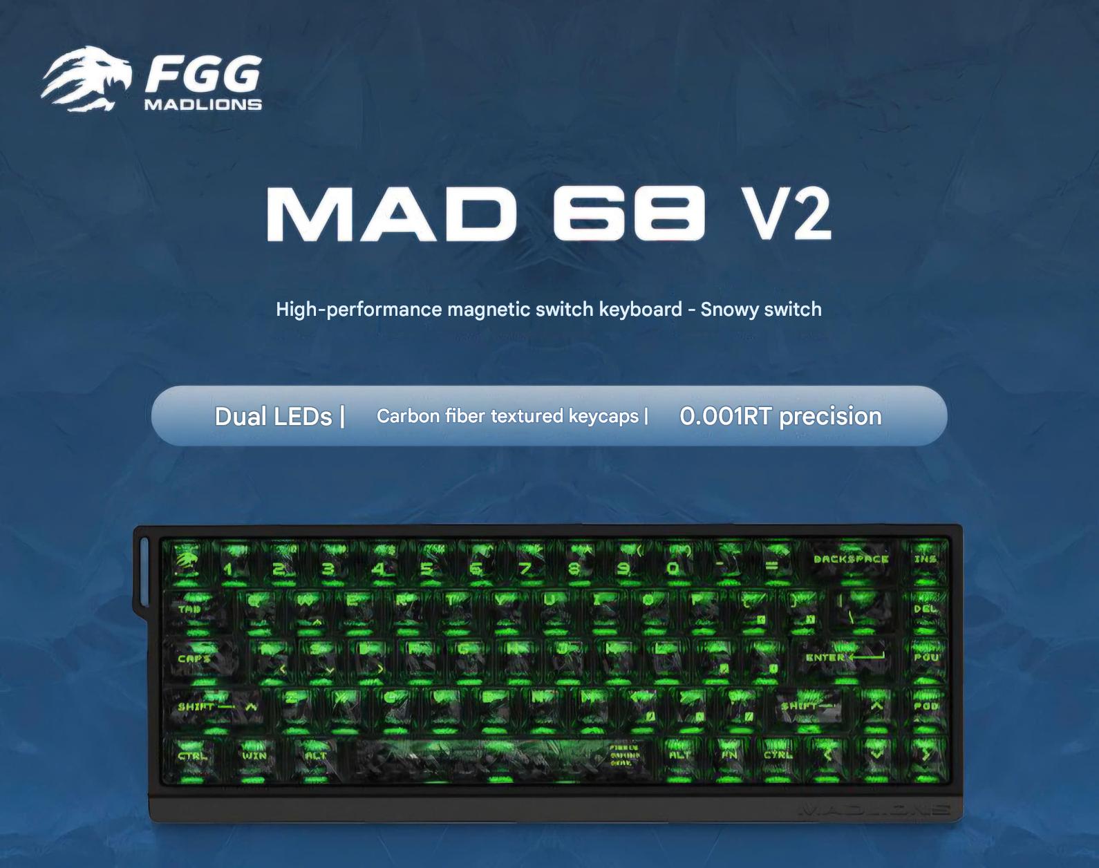 [Group Buy] Bàn Phím Cơ Gaming HE MADLIONS MAD 60/68 V2