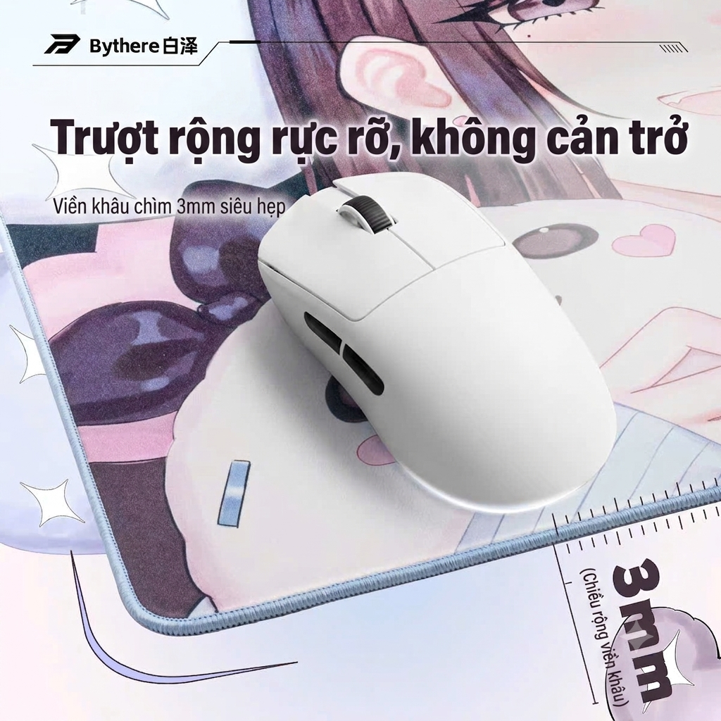 [Group Buy] Pad Chuột eSport BythereTu Niang Trung Tính Art Độc Quyền