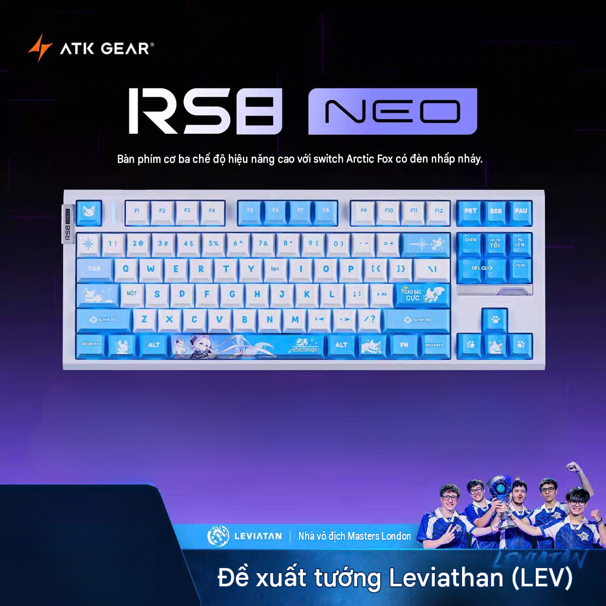 [GROUP BUY] BÀN PHÍM GAMING KHÔNG DÂY ATK RS8 NEO 8K POLLING RATE