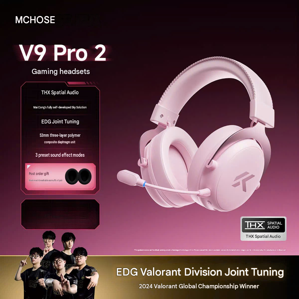 [GROUP BUY] TAI NGHE GAMING KHÔNG DÂY MCHOSE V9 PRO V2