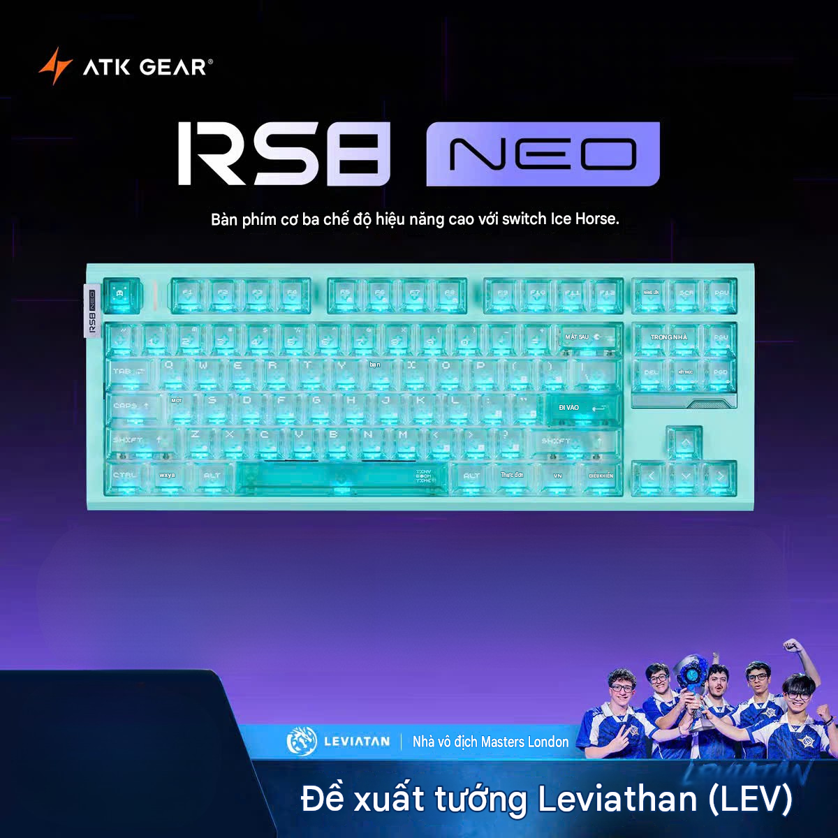 [GROUP BUY] BÀN PHÍM GAMING KHÔNG DÂY ATK RS8 NEO 8K POLLING RATE