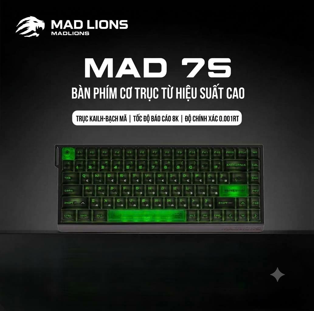 [GROUP BUY] MADLIONS MAD 75 PHỔ CẬP PHÍM HE RAPID TRIGGER 0,001MM