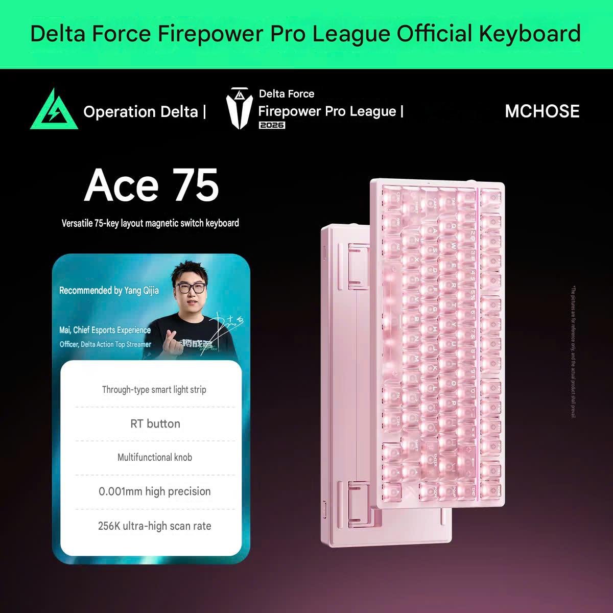 [GROUP BUY] BÀN PHÍM GAMING HE MCHOSE ACE75 RT 0,001MM