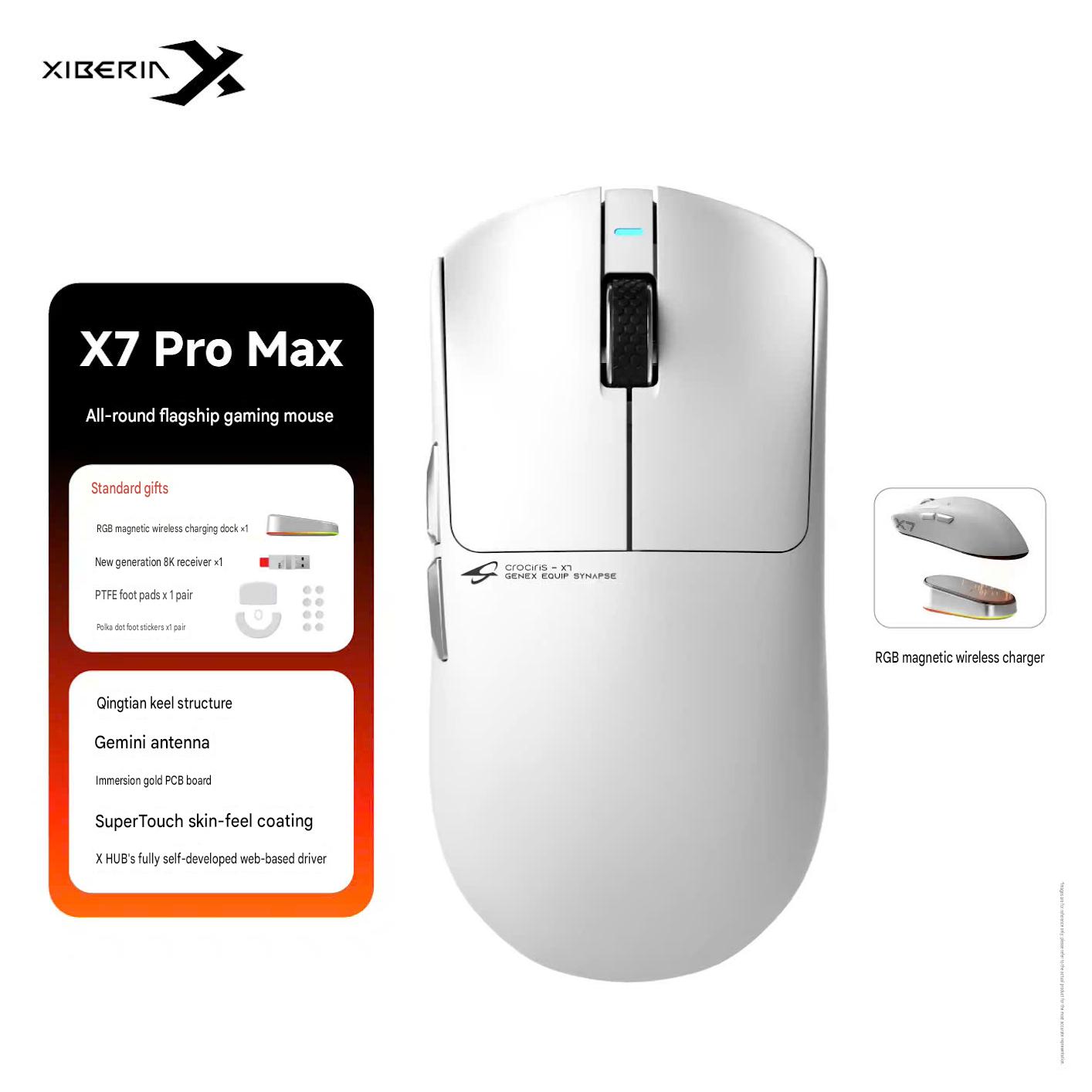[Group Buy] Chuột Gaming  Crociris X7 Series Dock Sạc Từ Tính