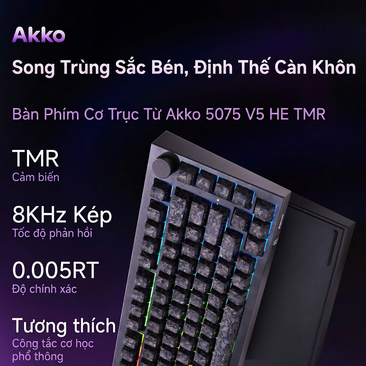 [Group Buy] Bàn Phím Cơ Gaming Akko 5075 V5 HE TMR