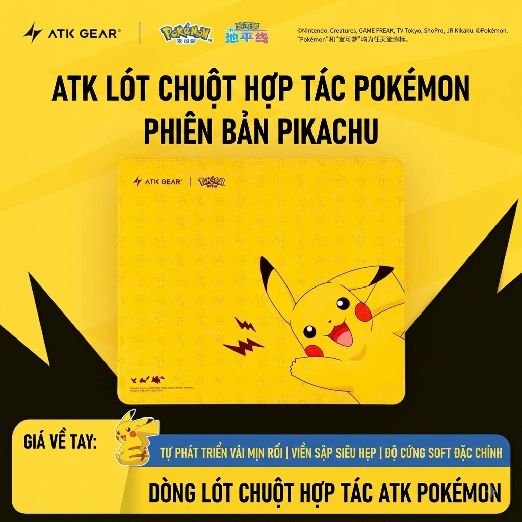 [GROUP BUY] PAD CHUỘT ATK COLAB POKÉMON LIMITED EDITION
