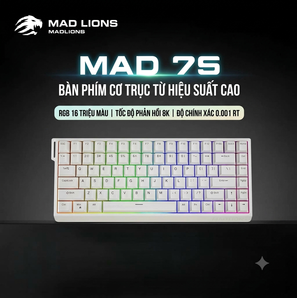 [GROUP BUY] MADLIONS MAD 75 PHỔ CẬP PHÍM HE RAPID TRIGGER 0,001MM