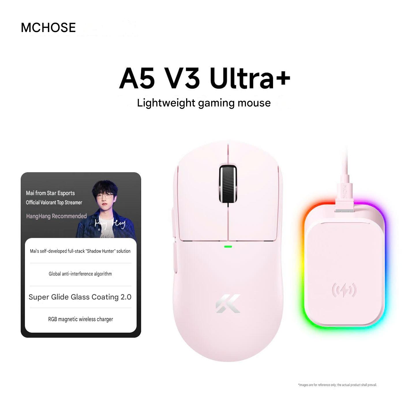 [GROUP BUY] CHUỘT GAMING MCHOSE A5 V3 ULTRA+ DOCK SẠC TỪ TÍNH