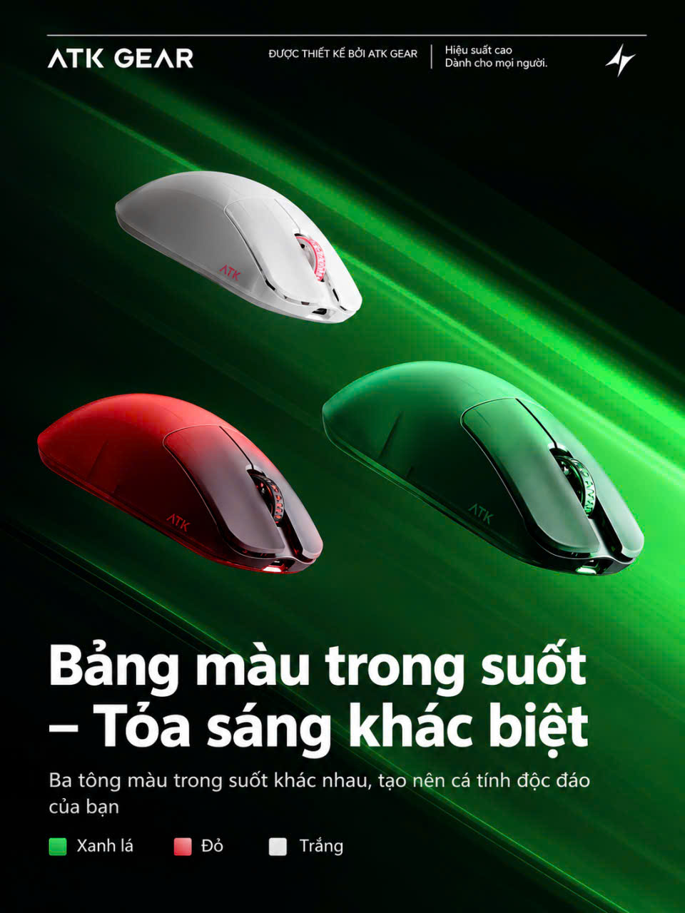 [GROUP BUY] ATK F1 V3 FROSTED EDITION ĐỘT PHÁ THIẾT KẾ TRONG SUỐT CỰC CHẤT