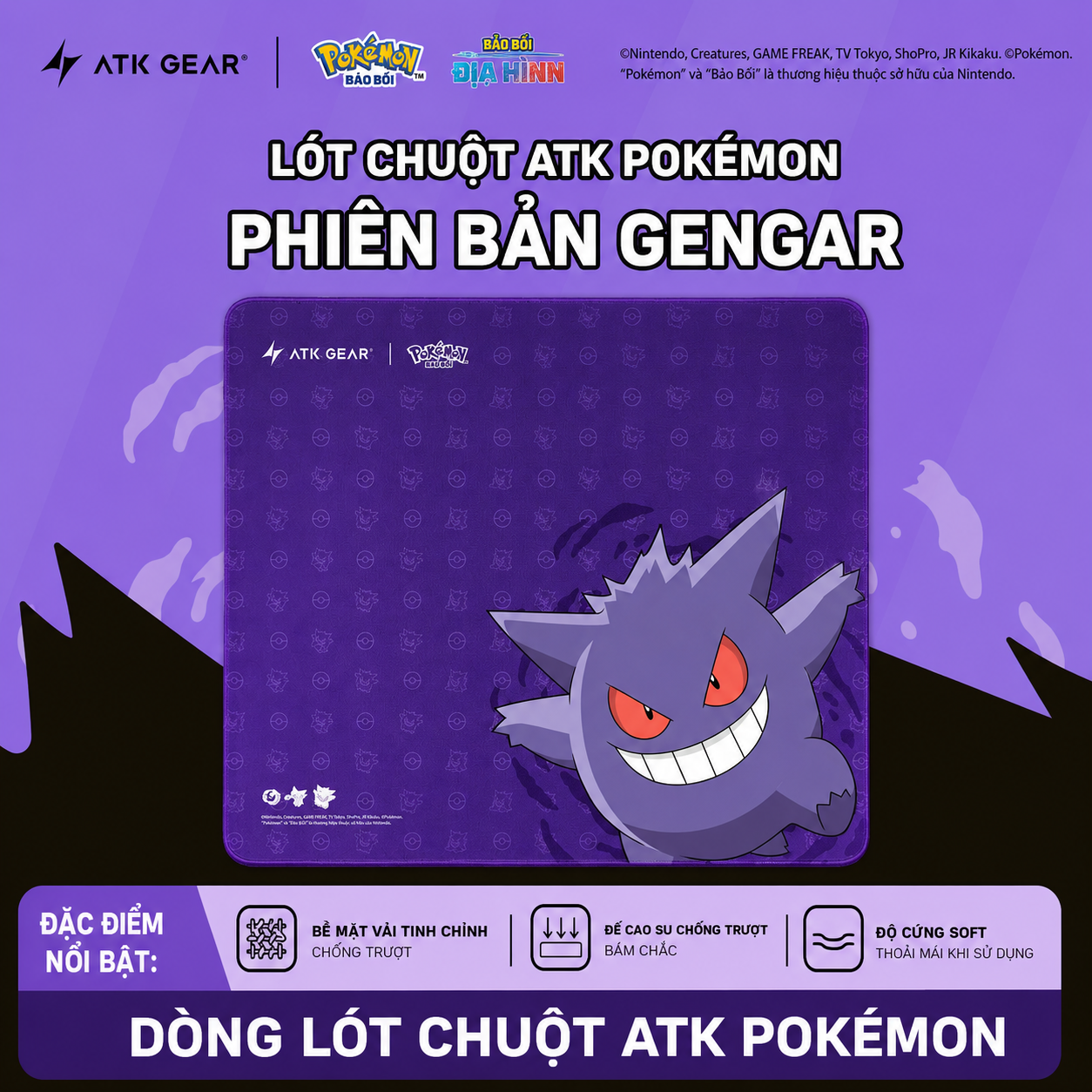 [GROUP BUY] PAD CHUỘT ATK COLAB POKÉMON LIMITED EDITION