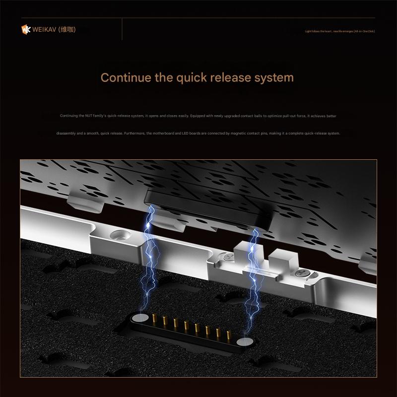 Bàn Phím Cơ WEIKAV NUT108 Nhôm CNC 3 Mode Full Size