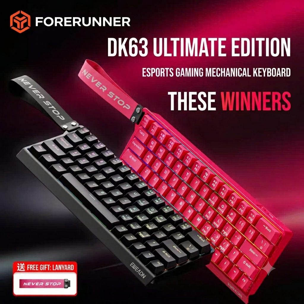 [GROUP BUY] BÀN PHÍM GAMING HE EWEADN DK63 32K POLLING RATE