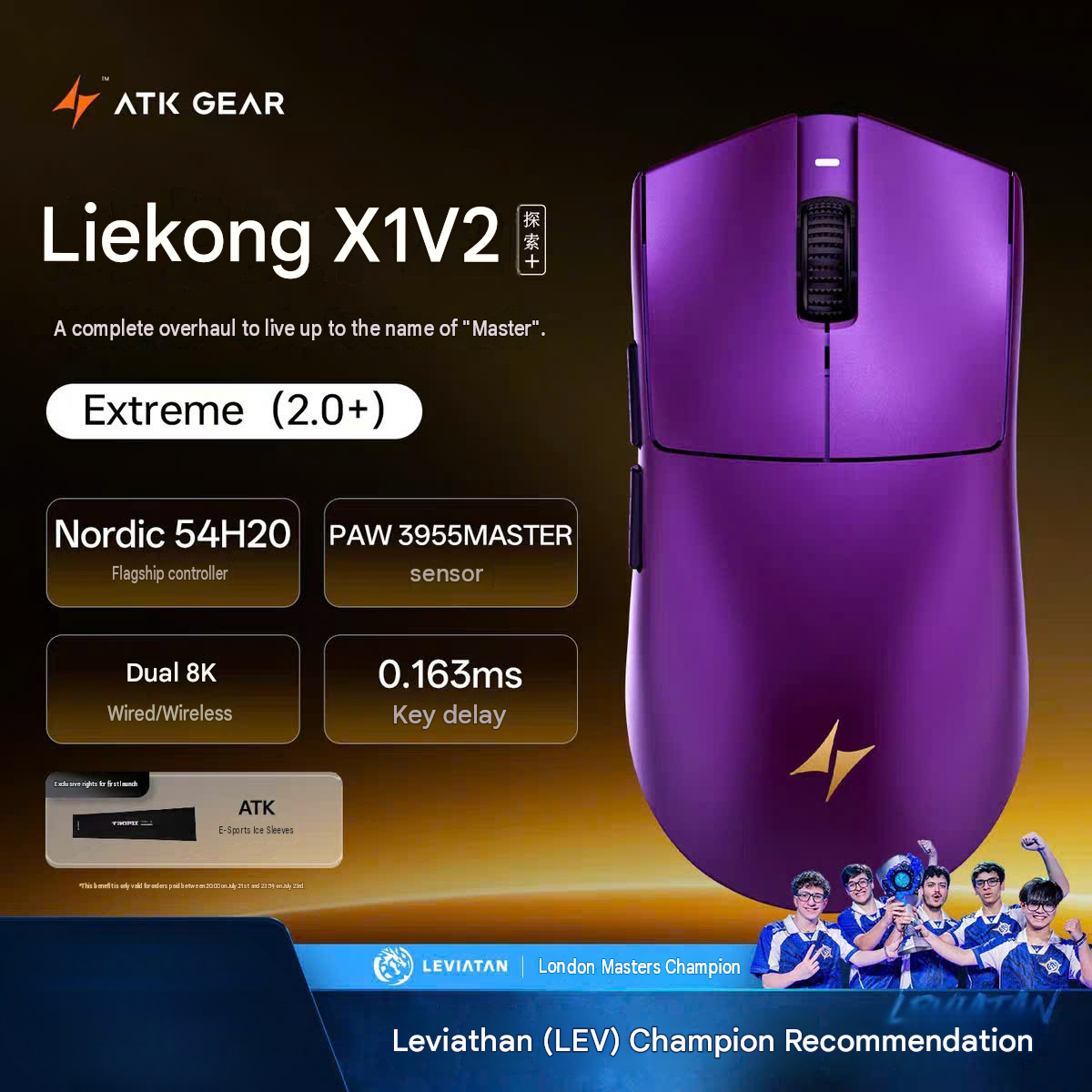 [GROUP BUY] CHUỘT GAMING ATK X1 V2 PLUS PAW 3395 MASTER