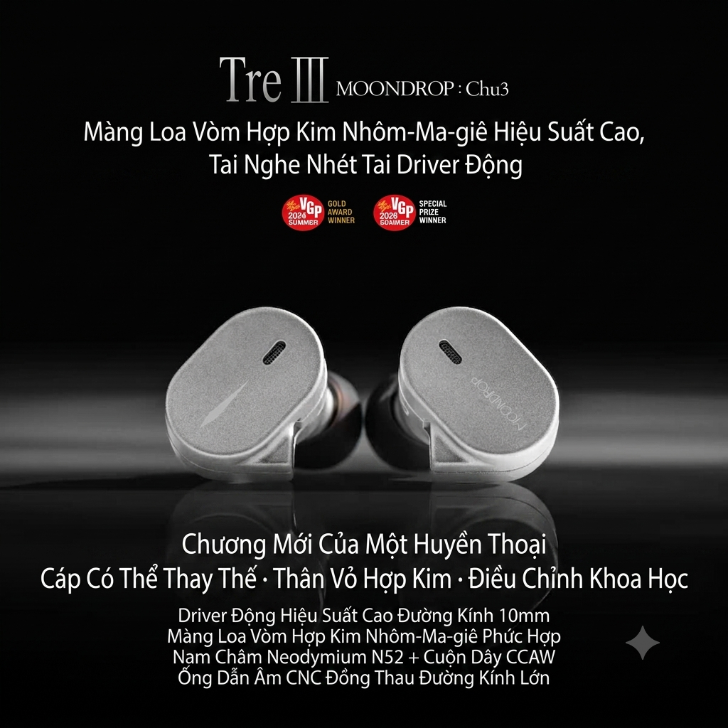 [GROUP BUY] TAI NGHE IEM QUỐC DÂN MOONDROP CHU 3