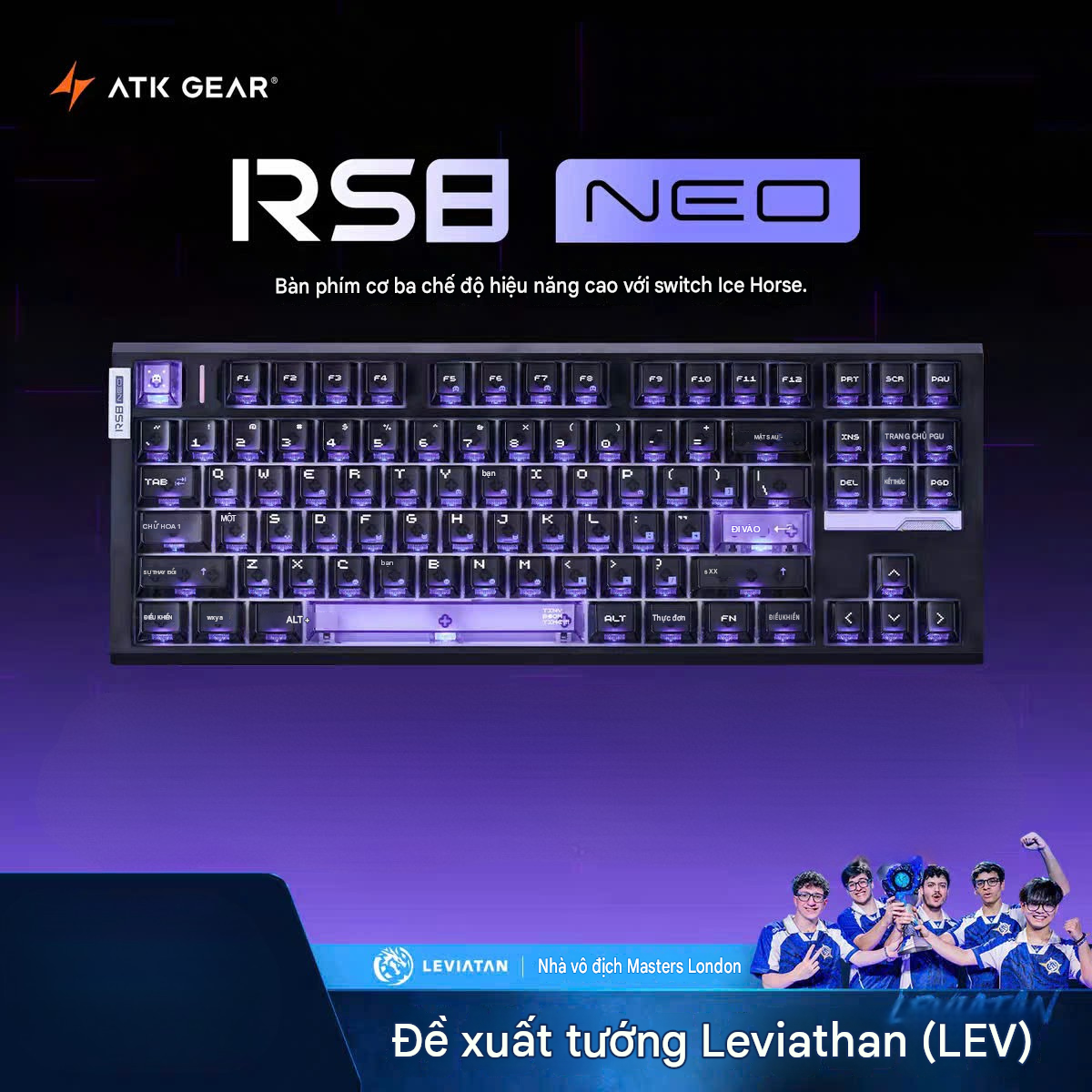 [GROUP BUY] BÀN PHÍM GAMING KHÔNG DÂY ATK RS8 NEO 8K POLLING RATE