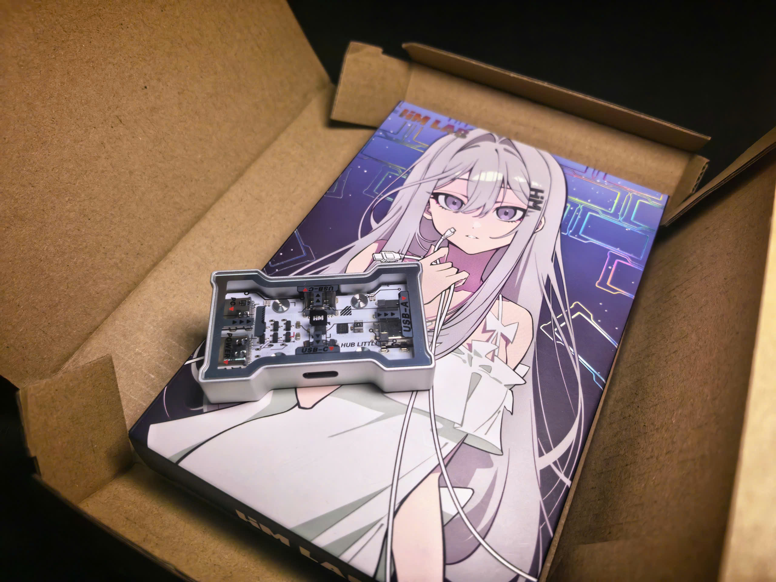 [Group Buy] HM Hub Lite Anime CNC 3 Cổng 8K Polling Rate