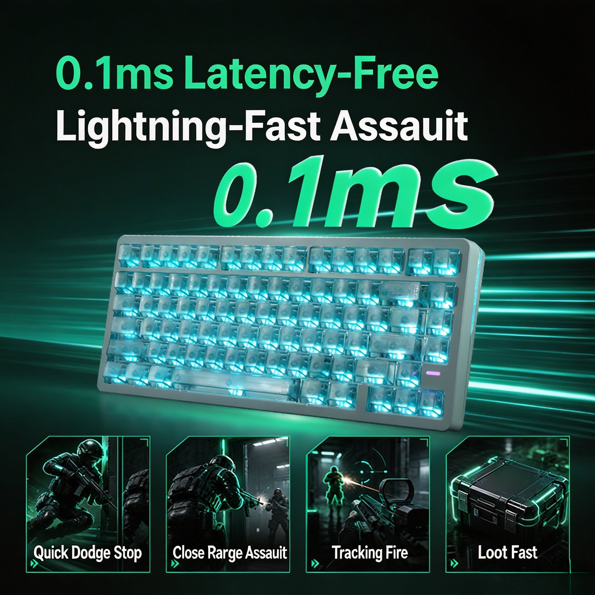 [GROUP BUY] BÀN PHÍM GAME HE VGN NEON75 AIR RT 0.005mm