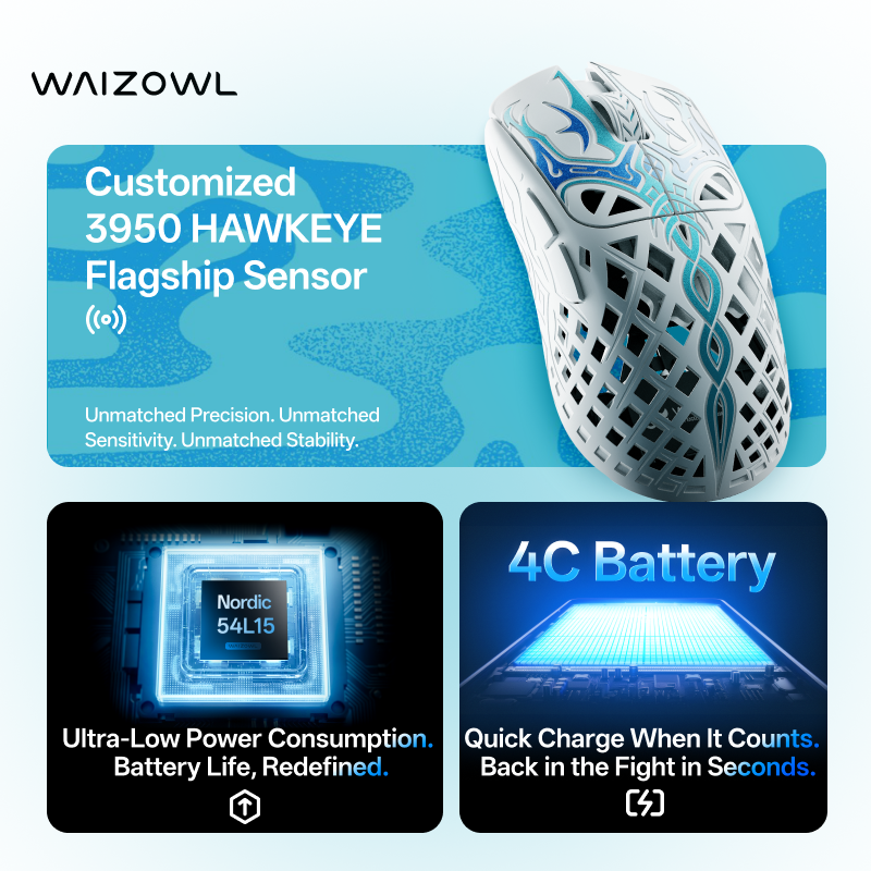 [Group Buy] Chuột Gaming Waizowl Triaina Hiệu Năng Flagship